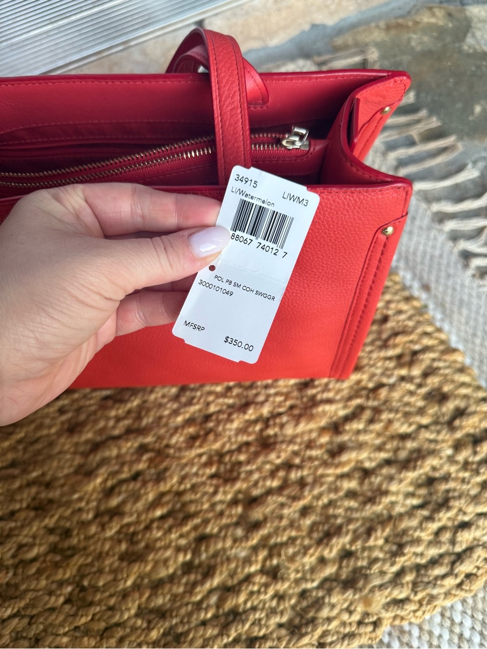 Coach Leather Tote with Gold-Tone Hardware - Picture 9 of 9